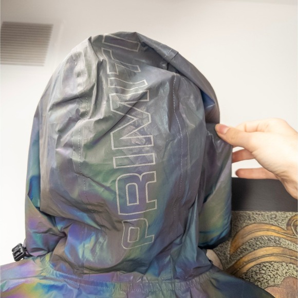 Reflective Iridescent Rain Jacket Tech Shell Primitive Y2K Streetwear Small Fit - Picture 5 of 9